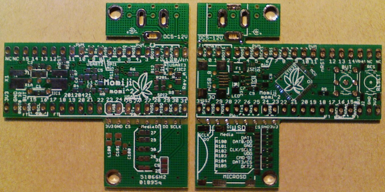 PCBs of the Momiji-momi^2 board